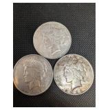 1922 Peace Dollar - Lot of 3 Coins