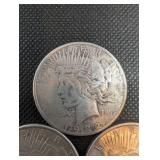 1922 Peace Dollar - Lot of 3 - U.S. Silver One Dollar Coins