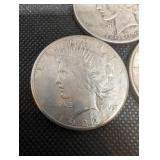 1922 Peace Dollar - Lot of 3 - U.S. Silver One Dollar Coins