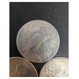 1922 Peace Dollar - Lot of 3 - U.S. Silver One Dollar Coins