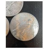 1922 Peace Dollar - Lot of 3 - U.S. Silver One Dollar Coins