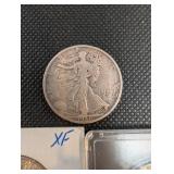 Walking Liberty Half Dollars - 1942-D XF, 1936, 1964 Kennedy Half Dollar