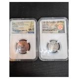 1808 India 10 Cash Madras Presidency Admiral Gardner & 1890-1916 Germany 10 Pfennig Wilhelm II