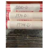 2009 Lincoln Cent 5-Design Set - Birthplace, Presidency, Formative Years, Log Cabin, Professional Life(13 Rolls)