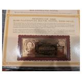 The Danbury Mint US Banknote Series Gold Foil Reproductions - Historic Note Display Set (QTY 21)