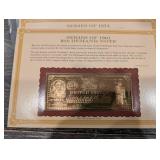 The Danbury Mint US Banknote Series Gold Foil Reproductions - Historic Note Display Set (QTY 21)