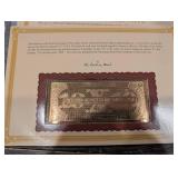 The Danbury Mint US Banknote Series Gold Foil Reproductions - Historic Note Display Set (QTY 21)