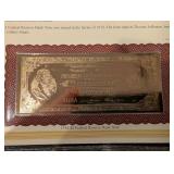 The Danbury Mint US Banknote Series Gold Foil Reproductions - Historic Note Display Set (QTY 21)