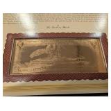 The Danbury Mint US Banknote Series Gold Foil Reproductions - Historic Note Display Set (QTY 21)