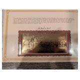 The Danbury Mint US Banknote Series Gold Foil Reproductions - Historic Note Display Set (QTY 21)