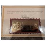 The Danbury Mint US Banknote Series Gold Foil Reproductions - Historic Note Display Set (QTY 21)