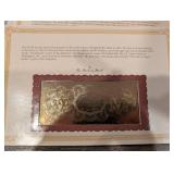 The Danbury Mint US Banknote Series Gold Foil Reproductions - Historic Note Display Set (QTY 21)