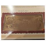 The Danbury Mint US Banknote Series Gold Foil Reproductions - Historic Note Display Set (QTY 21)