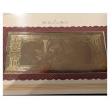 The Danbury Mint US Banknote Series Gold Foil Reproductions - Historic Note Display Set (QTY 21)