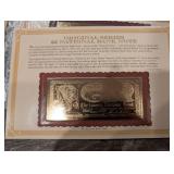 The Danbury Mint US Banknote Series Gold Foil Reproductions - Historic Note Display Set (QTY 21)