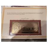 The Danbury Mint US Banknote Series Gold Foil Reproductions - Historic Note Display Set (QTY 21)