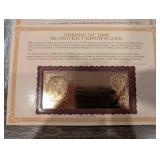 The Danbury Mint US Banknote Series Gold Foil Reproductions - Historic Note Display Set (QTY 21)