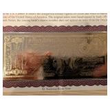 The Danbury Mint US Banknote Series Gold Foil Reproductions - Historic Note Display Set (QTY 21)