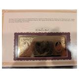 The Danbury Mint US Banknote Series Gold Foil Reproductions - Historic Note Display Set (QTY 21)