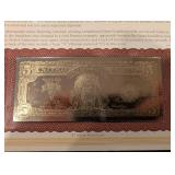The Danbury Mint US Banknote Series Gold Foil Reproductions - Historic Note Display Set (QTY 21)