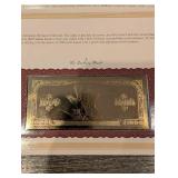 The Danbury Mint US Banknote Series Gold Foil Reproductions - Historic Note Display Set (QTY 21)