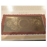 The Danbury Mint US Banknote Series Gold Foil Reproductions - Historic Note Display Set (QTY 21)