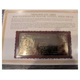 The Danbury Mint US Banknote Series Gold Foil Reproductions - Historic Note Display Set (QTY 21)