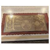 Danbury Mint Educational Series Banknote Certificates Collection - Assorted Historic Reproductions (QTY 11)