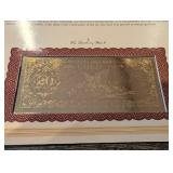 Danbury Mint Educational Series Banknote Certificates Collection - Assorted Historic Reproductions (QTY 11)