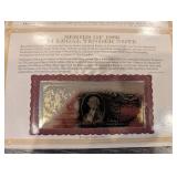Danbury Mint Educational Series Banknote Certificates Collection - Assorted Historic Reproductions (QTY 11)