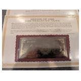 Danbury Mint Educational Series Banknote Certificates Collection - Assorted Historic Reproductions (QTY 11)