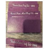 United States Mint Proof Sets - 1985, 1986, 1988, 1989, 1993