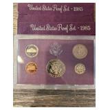 United States Mint Proof Set Lot - 1984(2), 1985(2), 1986, 1990