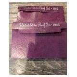 United States Mint Proof Set Lot - 1984(2), 1985(2), 1986, 1990