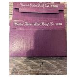 United States Mint Proof Set Lot - 1984(2), 1985(2), 1986, 1990