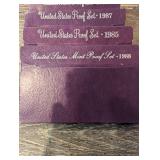 United States Proof Set Collection (1984, 1985(2), 1987(3), 1988) - Lot Of 7