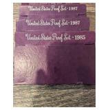United States Proof Set Collection (1984, 1985(2), 1987(3), 1988) - Lot Of 7