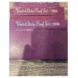 United States Mint Proof Sets - Assorted Years 1984, 1986(2), 1989, 1991- Lot of 5