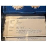 Statue of Liberty Silver Dollar & Liberty Half Dollar Set - 1986, Blue Display Case