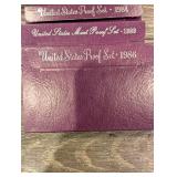 United States Mint Proof Sets - Assorted Years 1984-1993 (Lot of 10)