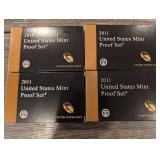 2011 United States Mint Proof Sets - Lot of 4