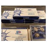 United States Mint 2002 50 State Quarters Proof Set - 6 Boxes