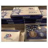 United States Mint Proof Set 2000 & 2001 - Lot of 6 Sets Total (3x2000 + 3x2001)