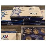 United States Mint Proof Set - 50 State Quarters (6 Sets: 1999, 2000, 2001, 2003, 2004, 2000)