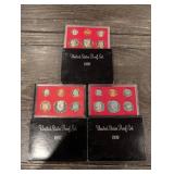 United States Proof Sets 1980(2), 1982- lot Of 3