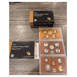United States Mint Proof Sets - 2011 (2) & 2012 (1) - Original Packaging (Lot of 3)