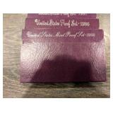 United States Mint Proof Sets - Assorted Years (1984-1992)- (Lot Of 10)