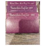 United States Proof Set Collection - Purple Cases, Assorted Years (1984-1992) (Lot Of 10)