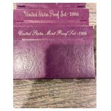 United States Proof Set Collection - Purple Cases, Assorted Years (1984-1992) (Lot Of 10)