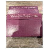 United States Proof Set Collection - Purple Cases, Assorted Years (1984-1992) (Lot Of 10)